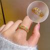 Ring Brass Geometric Crown Cartoon Style Real Gold Electroplated