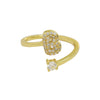 Ring Copper Electroplating Letters Numbers Text Style