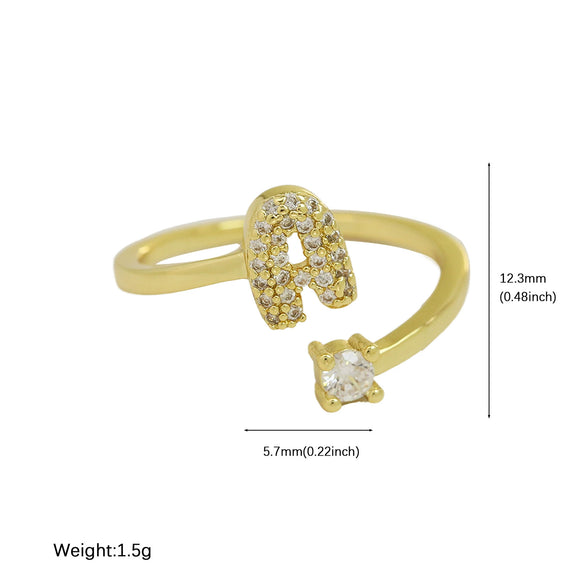 Ring Copper Electroplating Letters Numbers Text Style