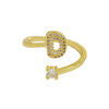 Ring Copper Electroplating Letters Numbers Text Style