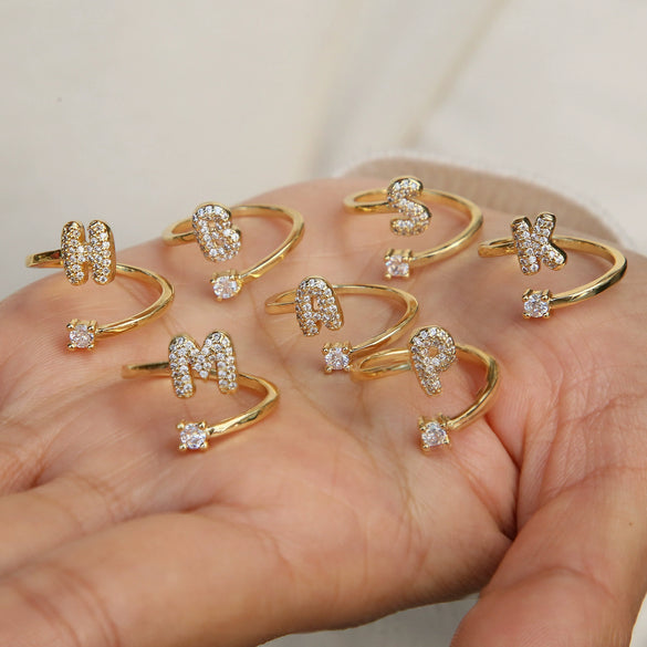 Ring Copper Electroplating Letters Numbers Text Style