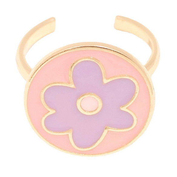 Ring Copper Flower Dripping Oil Style