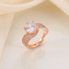 Ring Copper Geometric Style Copper Plated With Real Gold