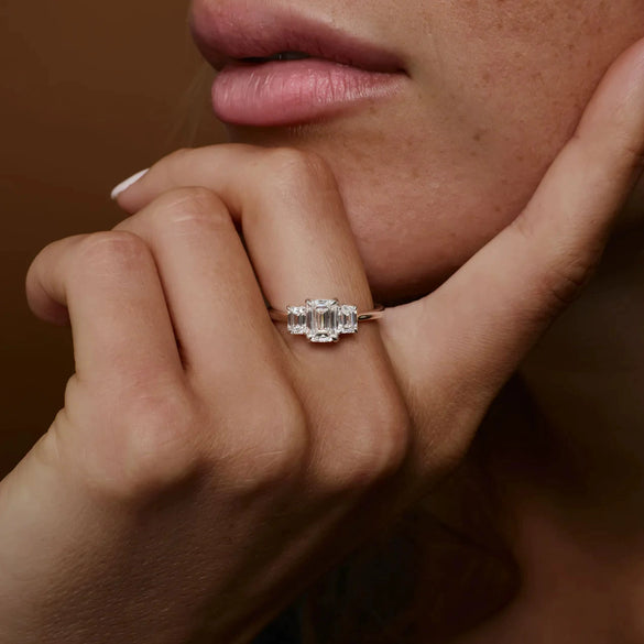 Ring Copper Zircon Geometric Light Luxury Women's Fashion Jewelry