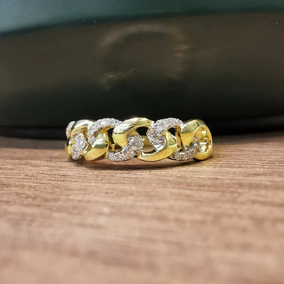 Ring Copper Zirconia Geometric Unisex Hip Hop Business Accessories