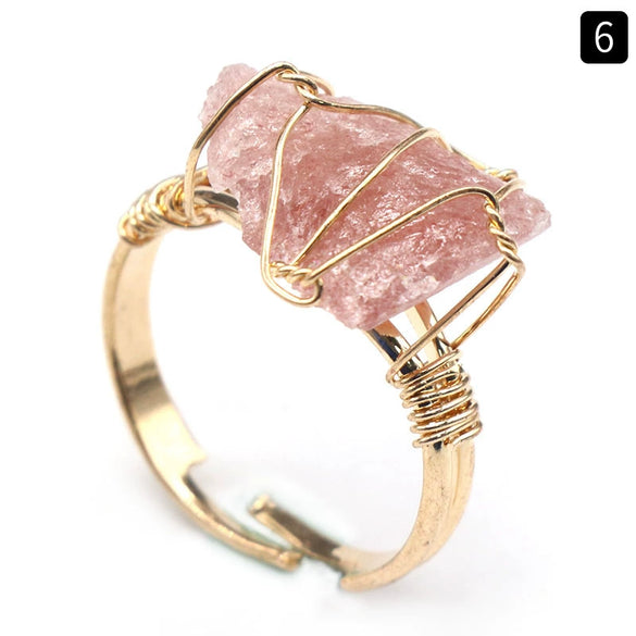 Ring Crystal Agate Natural Amethyst Citrine Grinding And Polishing