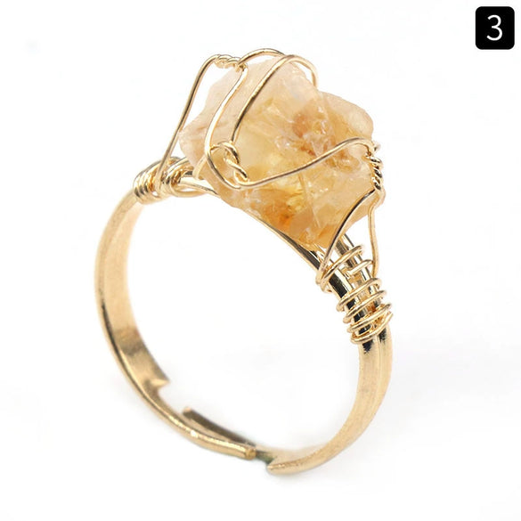 Ring Crystal Agate Natural Amethyst Citrine Grinding And Polishing
