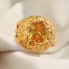 Ring Hand Jewelry Stainless Steel 18K Gold Plated Geometric Flower Zircon Electroplated