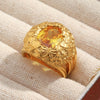 Ring Hand Jewelry Stainless Steel 18K Gold Plated Geometric Flower Zircon Electroplated