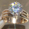 Ring Highgrade Zircon Rotating Twist Geometric Pattern Electroplated For Women And Unisex