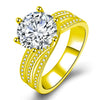 Ring Highgrade Zircon Rotating Twist Geometric Pattern Electroplated For Women And Unisex