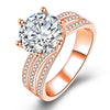 Ring Highgrade Zircon Rotating Twist Geometric Pattern Electroplated For Women And Unisex