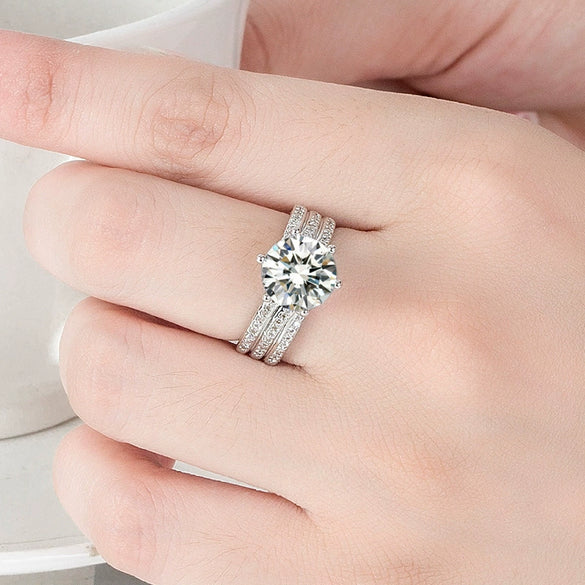 Ring Highgrade Zircon Rotating Twist Geometric Pattern Electroplated For Women And Unisex