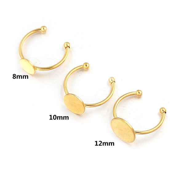 Ring Holder Stainless Steel Round Electroplated
