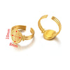 Ring Holder Stainless Steel Round Titanium Steel 18K Gold Plated Electroplating Jewelry Blank Tray