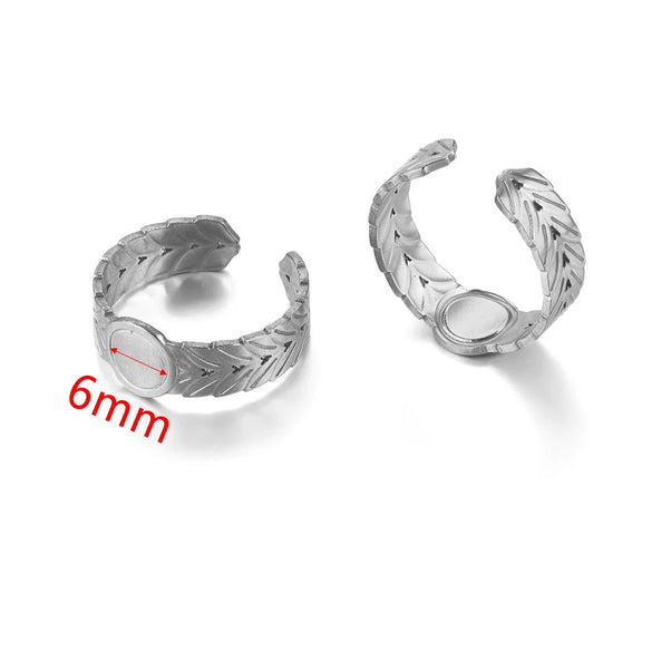 Ring Holder Stainless Steel Round Titanium Steel 18K Gold Plated Electroplating Jewelry Blank Tray