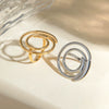 Ring Jewelry Stainless Steel Geometric Style Electroplated Irregular Thread Circle