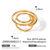 Ring Jewelry Stainless Steel Geometric Style Electroplated Irregular Thread Circle