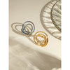 Ring Jewelry Stainless Steel Geometric Style Electroplated Irregular Thread Circle