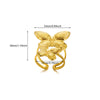 Ring Jewelry Stainless Steel Heartshaped Starfish Geometric Style Electroplating