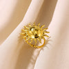 Ring Jewelry Stainless Steel Heartshaped Starfish Geometric Style Electroplating