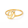 Ring Jewelry Stainless Steel Letter Pattern Electroplating Creative Fashion