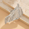 Ring Metal Imitation Pearl Pleated Leaves Geometric Animal Zodiac Electroplated Women's