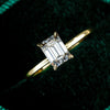 Ring Moissanite S925 Silver Geometric Plated 18K Gold Set With Diamonds
