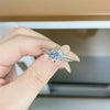 Ring Mosan Diamond 925 Silver Geometric Fashion Electroplating Women's