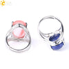 Ring Natural Stone Alloy Claw Inlaid Polished Casual Fashion Jewelry For Women