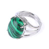 Ring Natural Stone Alloy Claw Inlaid Polished Casual Fashion Jewelry For Women