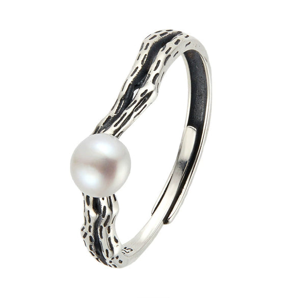 Ring S925 Silver Crystal Flower Set With Gems Unisex