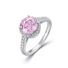 Ring S925 Silver Geometric Color Zirconium Set With Diamond