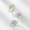 Ring S925 Silver Geometric Color Zirconium Set With Diamond