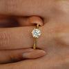 Ring S925 Silver Geometric Moissanite Set With Diamonds