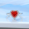 Ring S925 Silver Inlaid High Carbon Diamond Heart Shaped