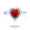 Ring S925 Silver Inlaid High Carbon Diamond Heart Shaped