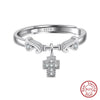 Ring S925 Sterling Silver Cross Electroplating