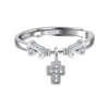 Ring S925 Sterling Silver Cross Electroplating