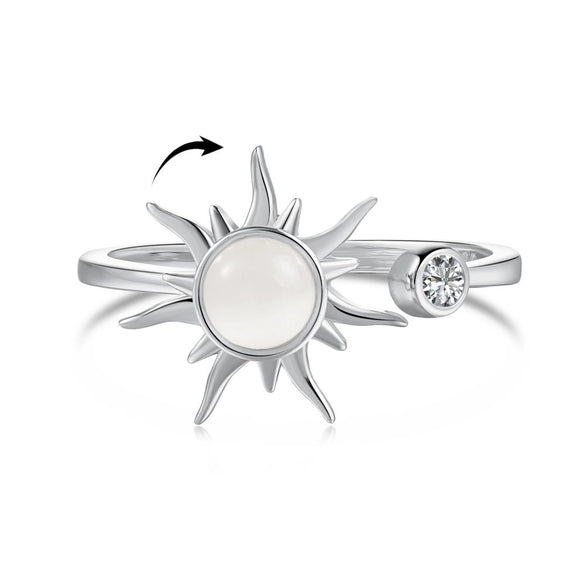 Ring S925 Sterling Silver Flower Geometric Electroplating Women's