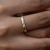 Ring S925 Sterling Silver Geometric Moissanite Minimalist Women's Jewelry Set With Diamonds