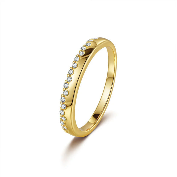 Ring S925 Sterling Silver Geometric Moissanite Minimalist Women's Jewelry Set With Diamonds