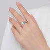 Ring S925 Sterling Silver Imitation Paraiba Tourmaline Crown Inlay Women's