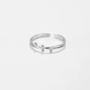 Ring S925 Sterling Silver Microinlaid Zircon Geometric Electroplated Fashion Jewelry For Women And Unisex