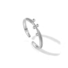 Ring S925 Sterling Silver Microinlaid Zircon Geometric Electroplated Fashion Jewelry For Women And Unisex
