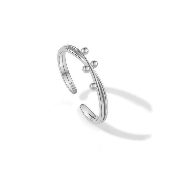 Ring S925 Sterling Silver Microinlaid Zircon Geometric Electroplated Fashion Jewelry For Women And Unisex