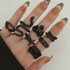 Ring Set Geometric Spiral Cross Alloy Electroplating Style Simple Unisex