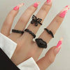 Ring Set Geometric Spiral Cross Alloy Electroplating Style Simple Unisex