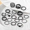 Ring Set Geometric Spiral Cross Alloy Electroplating Style Simple Unisex