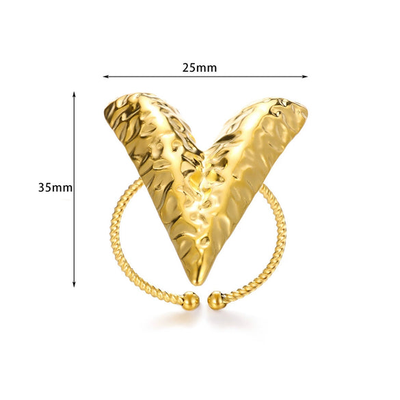 Ring Stainless Steel Butterfly Heartshaped Geometric Electroplating Unisex